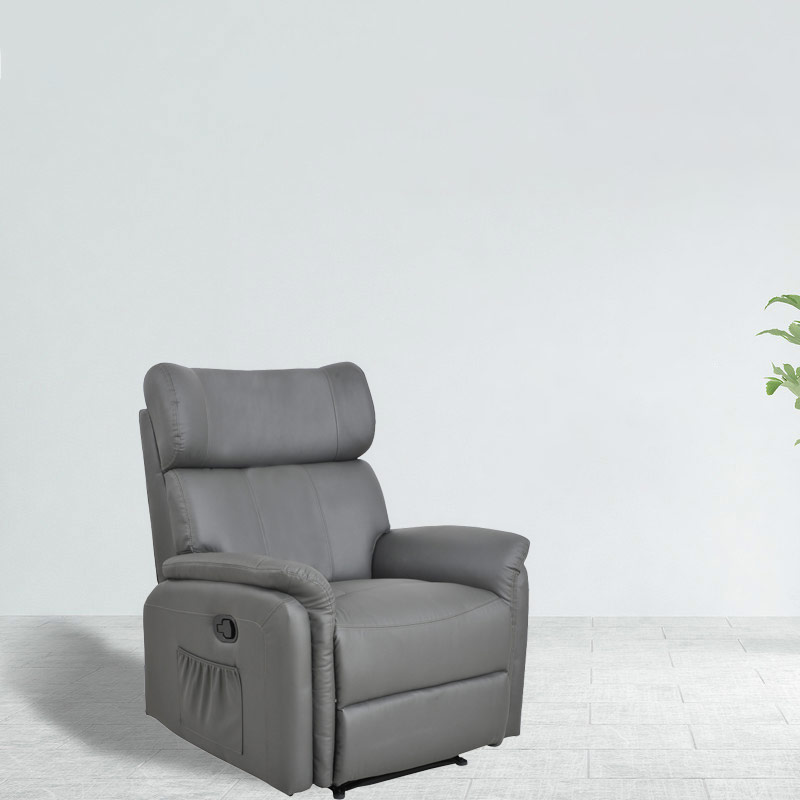 7281 Fauteuil inclinable de massage manuel en cuir PU avec chaleur