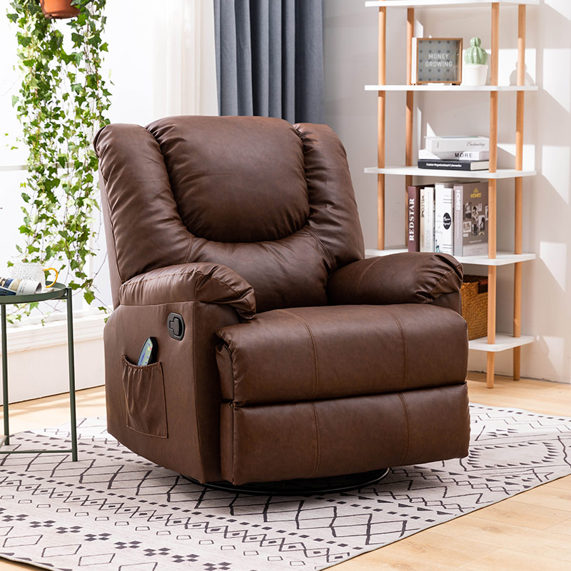 7382 Fauteuil inclinable de massage pivotant et à bascule à 360 degrés